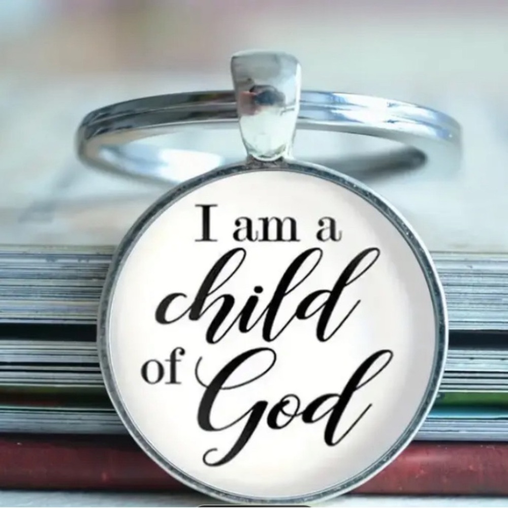 1pc I Am A Child Of God Slogan Pattern Keychain